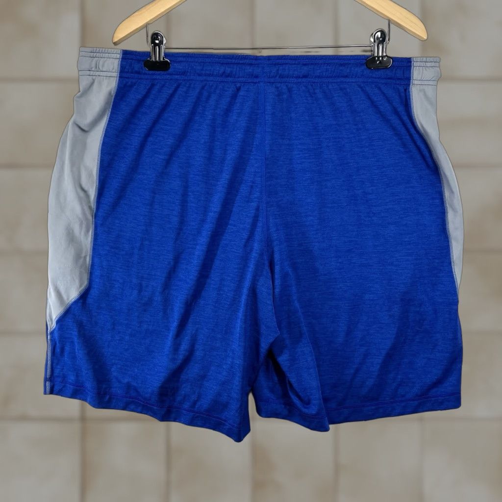 Under Armour Under Armour Mens Shorts 2XL Loose Fit HeatGear Blue Gray Pockets Elastic Waist Drawstring Athletic Casual Sports M 40x9 Size US 39 - 1 Thumbnail