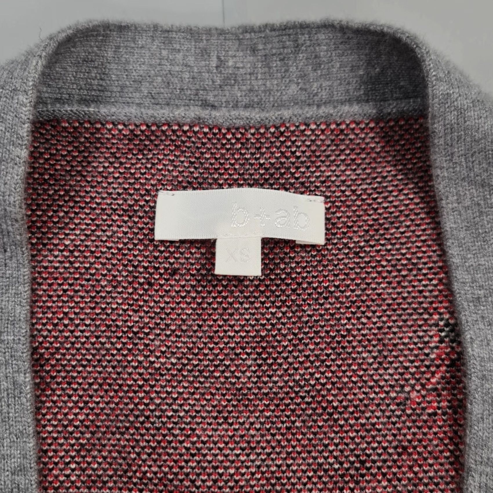 Vintage B+ab Womens Cardigan Grey XS Long Sleeve V-Neck Open Front Pockets Knitted Lightweight Relaxed Knit Jumper Casual Autumn Spring Summer Winter Size XS / US 0-2 / IT 36-38 - 3 Thumbnail