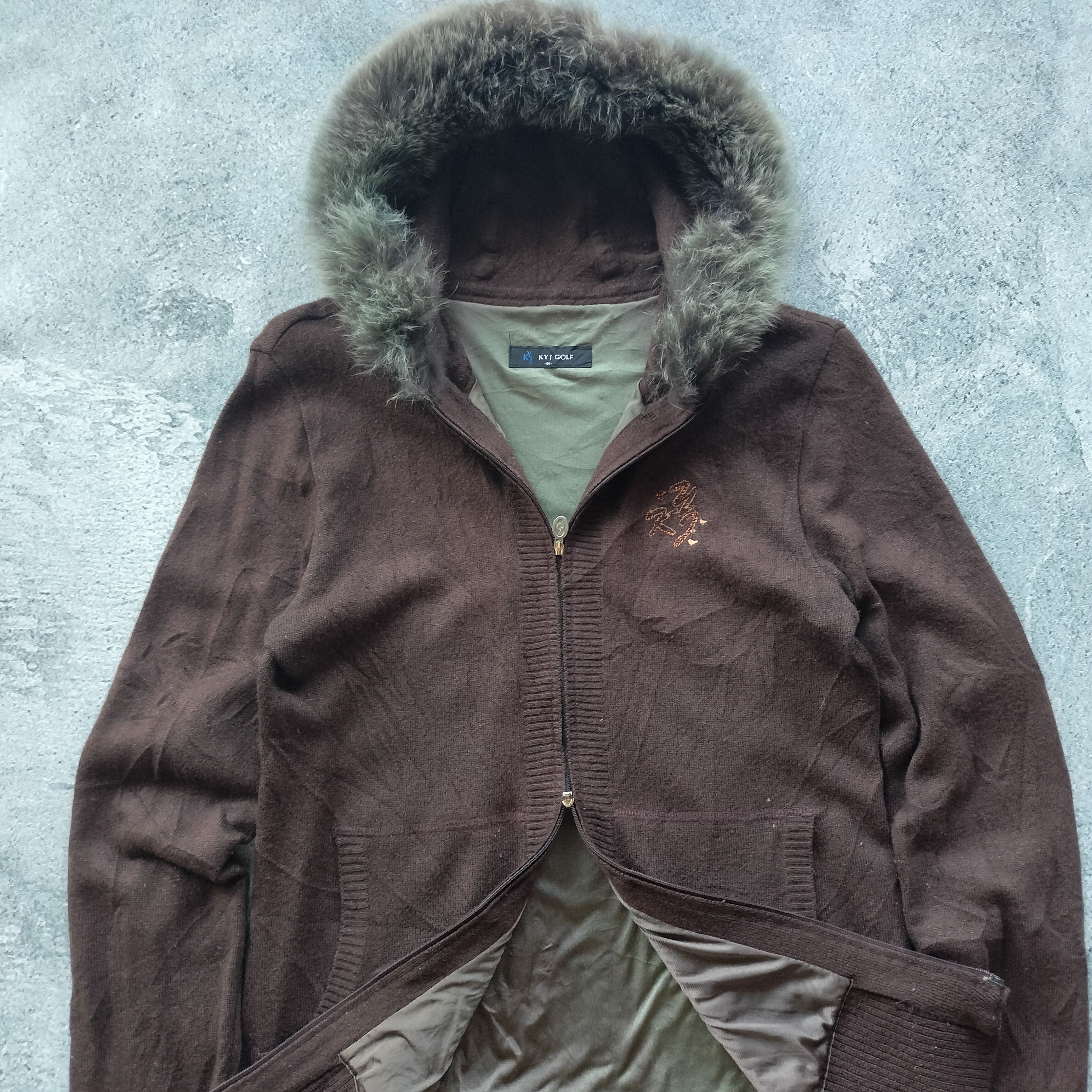 If Six Was Nine × Japanese Brand × Le Grande Bleu (L.G.B.) 2000s Japanese Fur knitwear Zip hoodie iswn lgb style Size US M / EU 48-50 / 2 - 3 Thumbnail