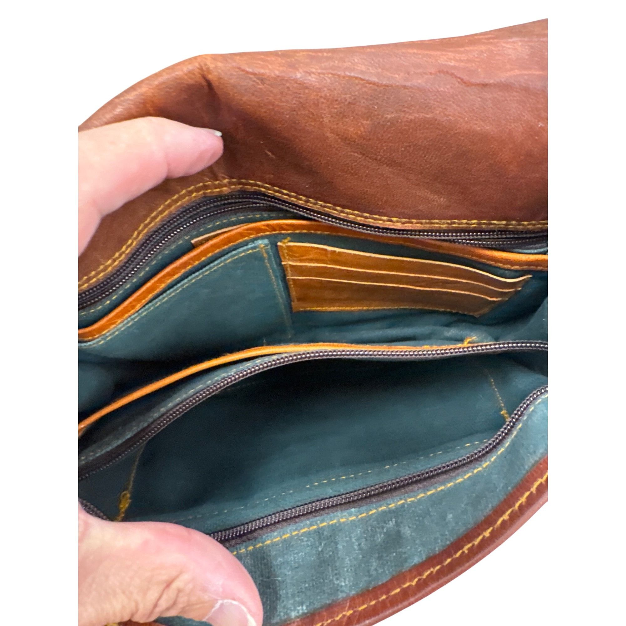 Vintage Firu womens Vintage Leather Handmade crossbody Purse 9x10 SK Size ONE SIZE - 11 Thumbnail