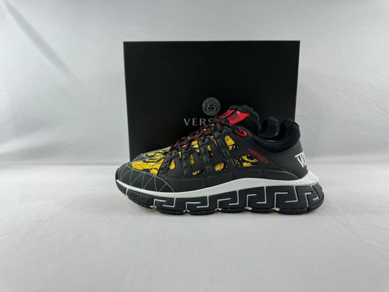 Versace Versace Trigreca 'Barocco Print - Black' Sneakers Size US 12 / EU 45 - 5 Thumbnail