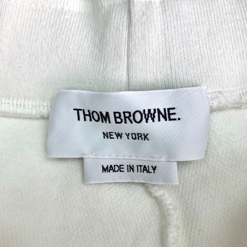 Thom Browne Thom Browne Size 2 White classic four-bar cotton drawstrin Size US 30 / EU 46 - 6 Thumbnail