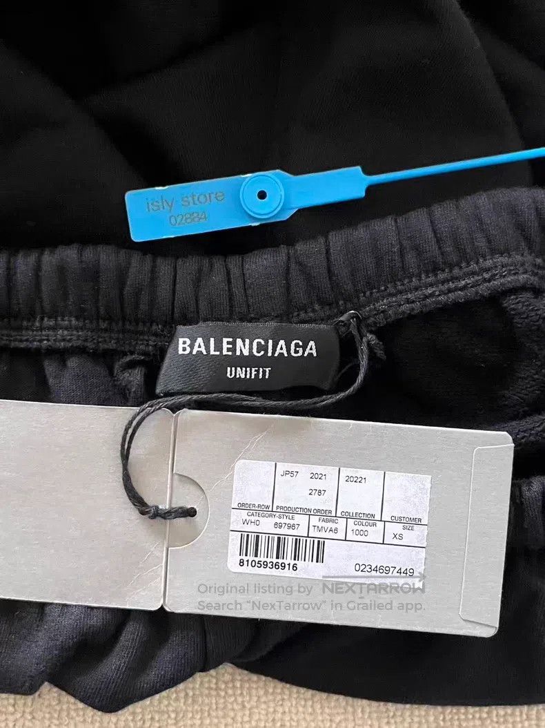Balenciaga Balenciaga size XS Striped Letter Print Fleece Loose Mid-R Size US 27 - 4 Thumbnail