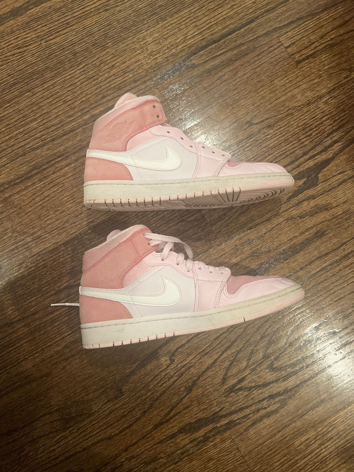 image of Jordan Nike Air Jordan 1 Mids Digital Pink Shoes, Women's (Size 10)