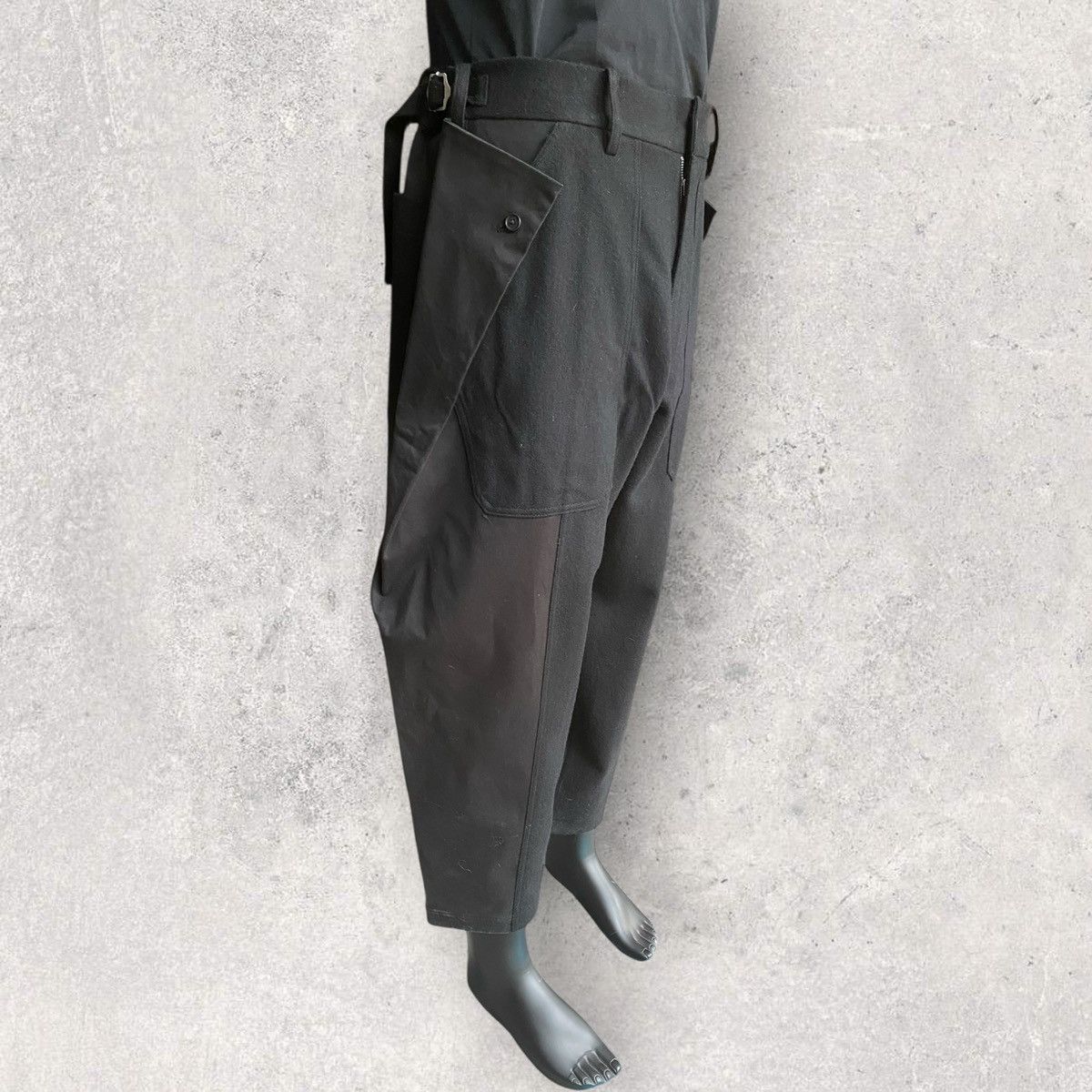 Yohji Yamamoto 1/10 Flannel Waist Adjustable vertical joint pants Size US 34 / EU 50 - 5 Thumbnail