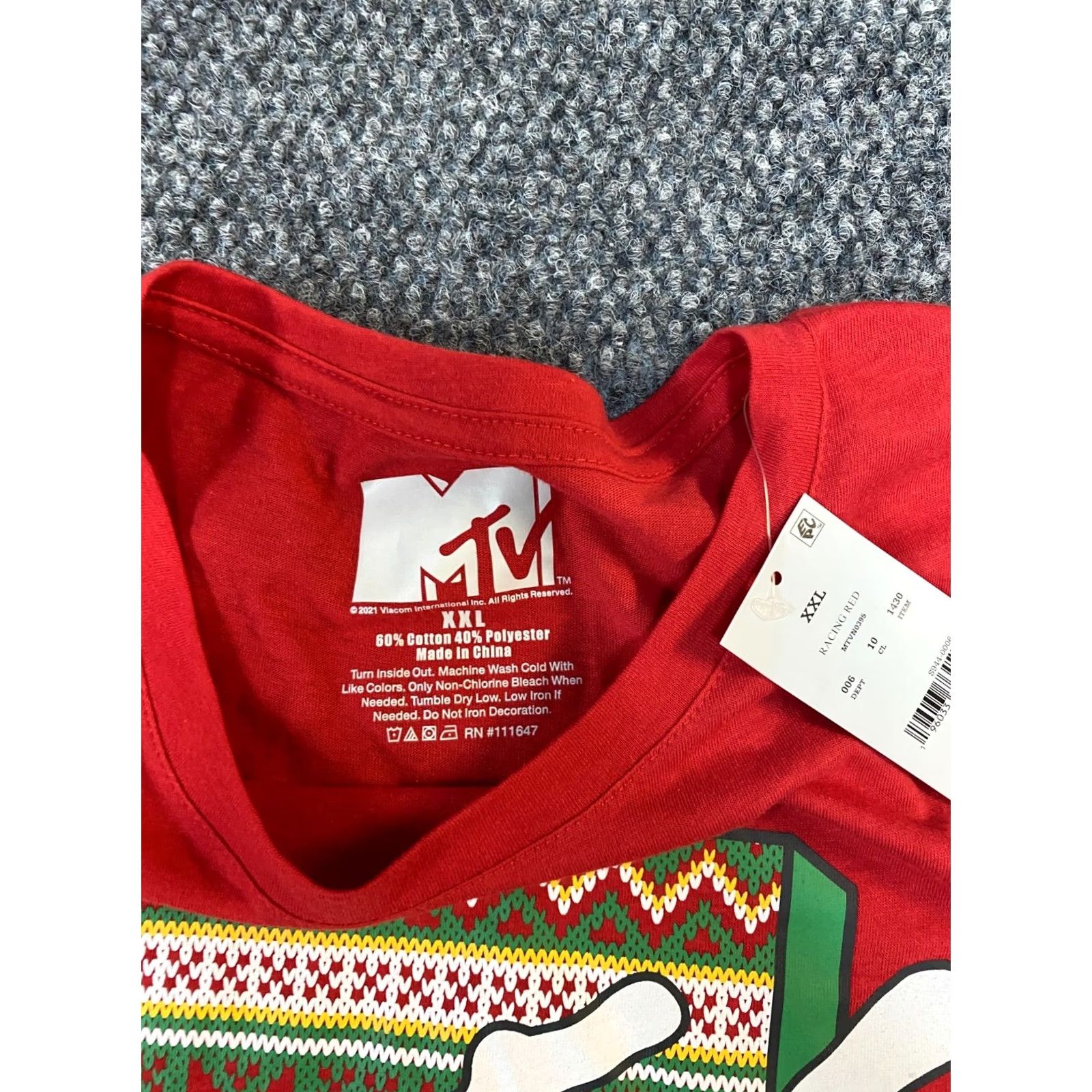 Vintage MTV Juniors shirt T-Shirt 2XL Red Crew Neck Short Sleeve Pullover Basic Casual Teens MT&V Size XXL / US 16-18 / IT 52-54 - 5 Thumbnail