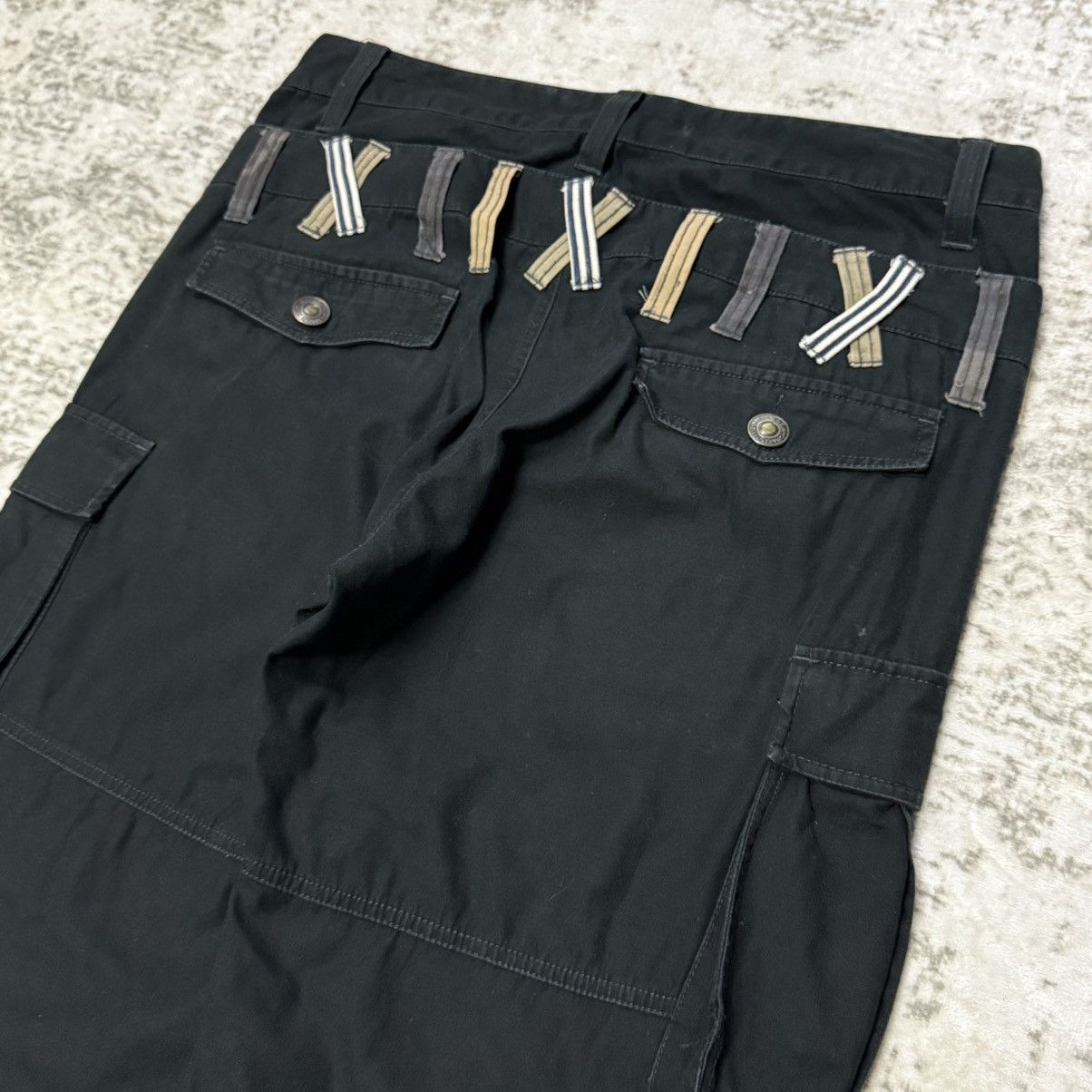 Japanese Brand Japanese Brand Double Waist Cut And Sew Loose Cargo Pants Size US 32 / EU 48 - 9 Thumbnail