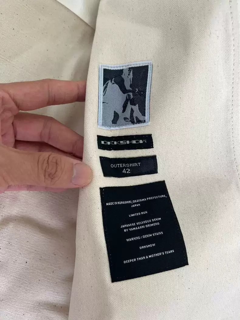 Rick Owens Rick Owens Milky white denim double pocket coat-2505 Size US XL / EU 56 / 4 - 4 Thumbnail