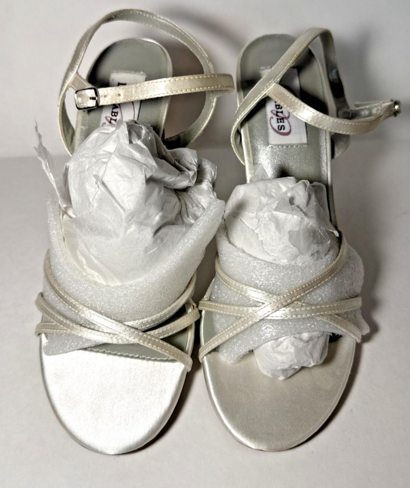 Other Dyeables Ankle Loop Satin Buckle Slingback Sandals Satin Size US 7.5 / IT 37.5 - 4 Thumbnail