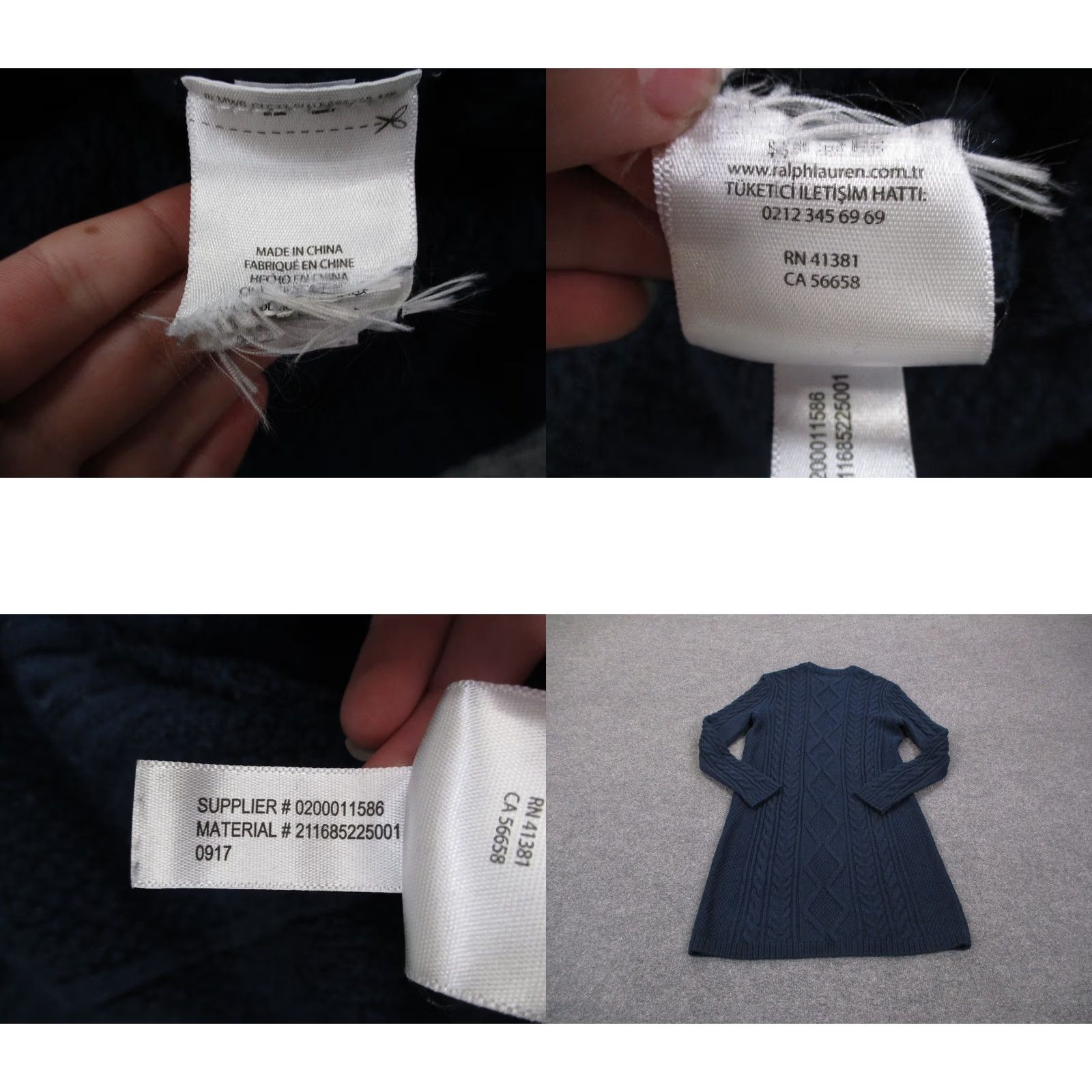 Polo Ralph Lauren Polo Ralph Lauren Sweater Dress Womens L Navy Knit Crew Neck Pullover Logo Casual Vintage: No Size L / US 10 / IT 46 - 8 Thumbnail