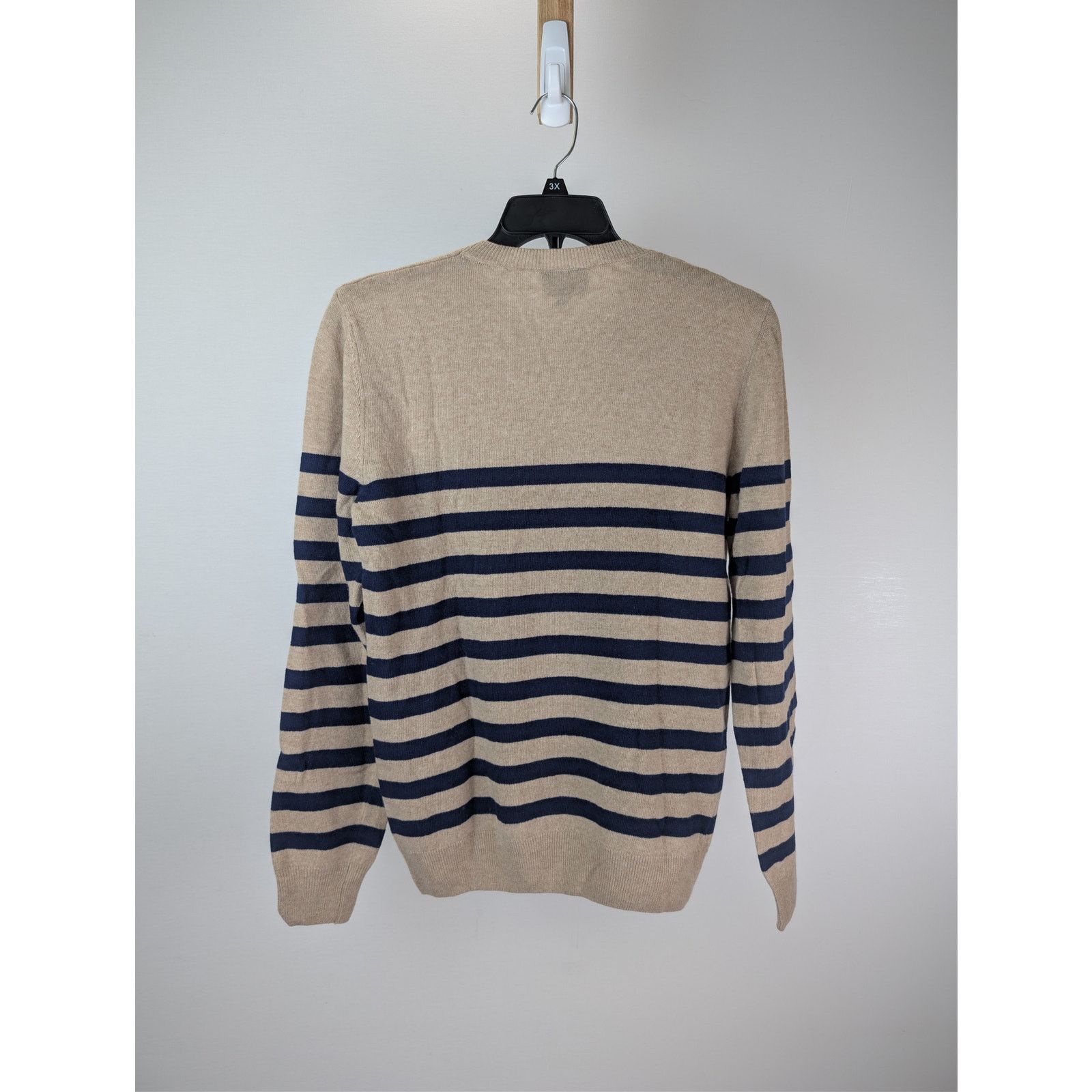 A.P.C. o1rshd1 CC20 Men's Ismael Stripe Crewneck Sweater in Beige Size US M / EU 48-50 / 2 - 15 Thumbnail