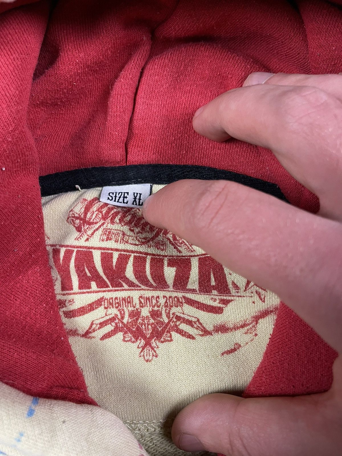 Japanese Brand × Vintage Vintage 90's Japan Design Yakuza skull print Y2K Style Size US XL / EU 56 / 4 - 4 Thumbnail