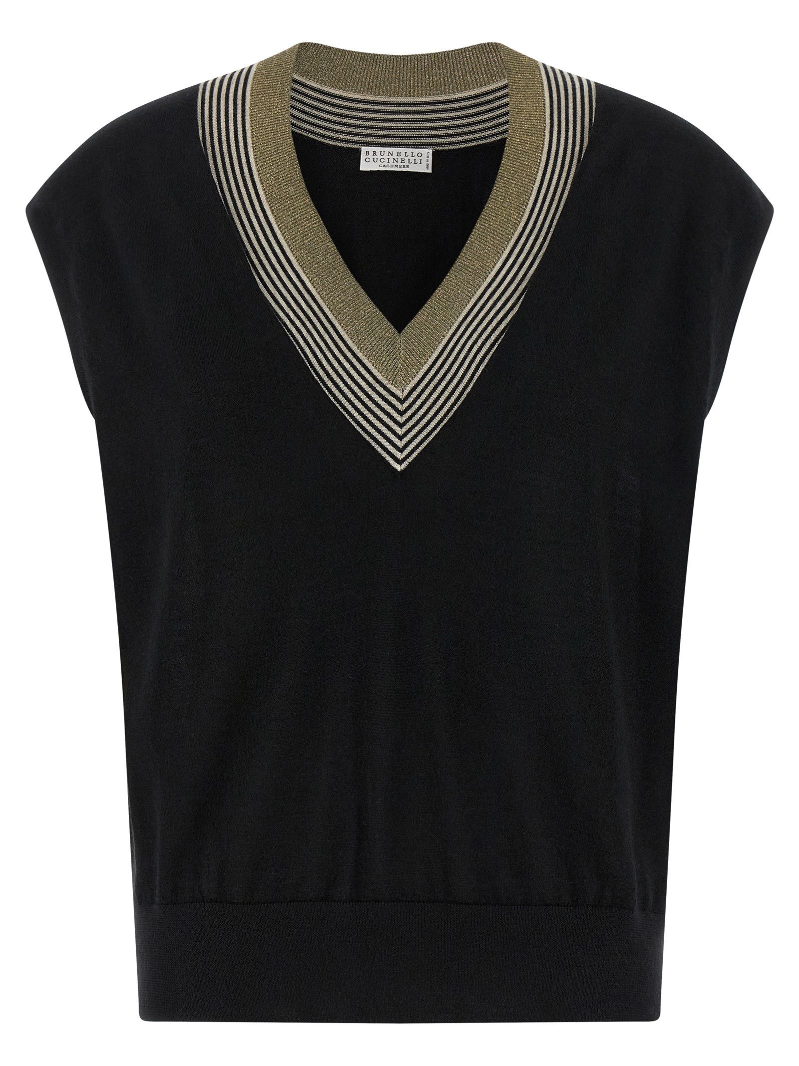 Brunello Cucinelli 'Sparkling Neckline' vest Size XS / US 0-2 / IT 36-38 - 1 Thumbnail