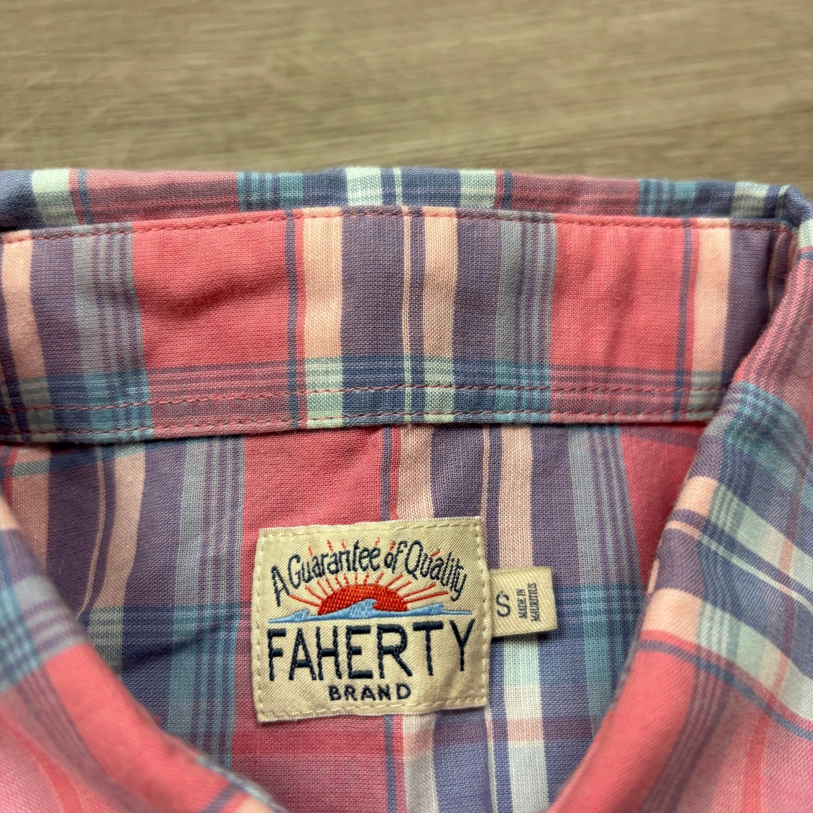 Faherty Faherty Cloud Summer Cotton Linen Blend Plaid Shirt Men's S Size US S / EU 44-46 / 1 - 4 Thumbnail