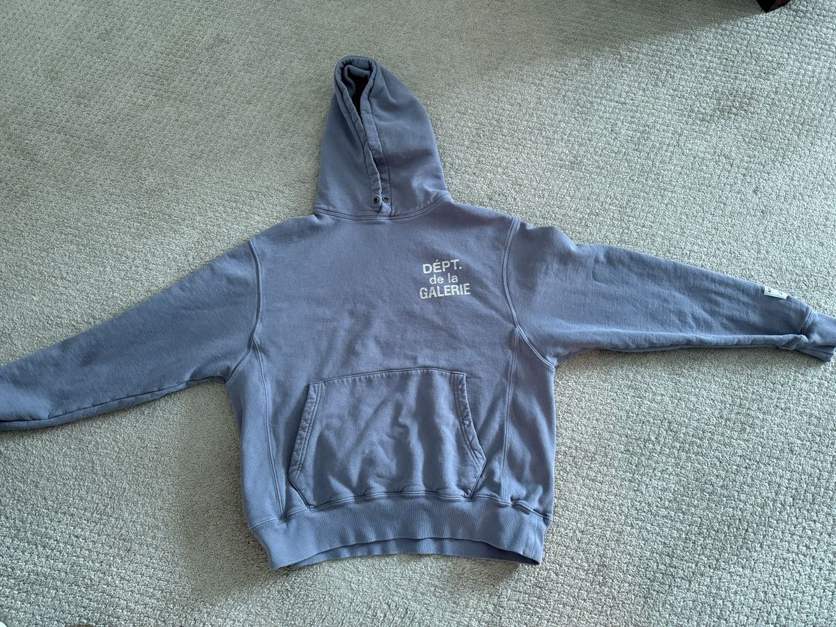 Gallery Dept. Gallery Dept Blue Gray Hooded Sweatshirt Large Size US L / EU 52-54 / 3 - 1 Thumbnail
