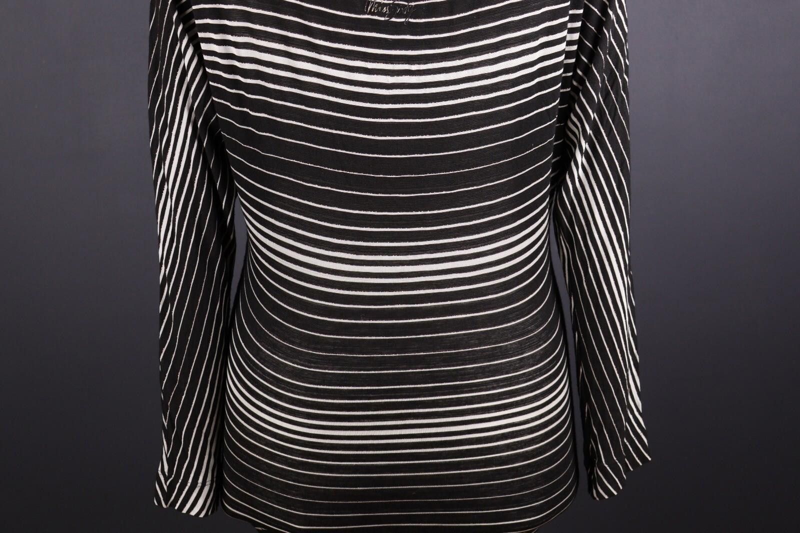 Designer Miss Sixty Black Stripe Knit Bodycon Midi Dress Size M Size M / US 6-8 / IT 42-44 - 9 Thumbnail