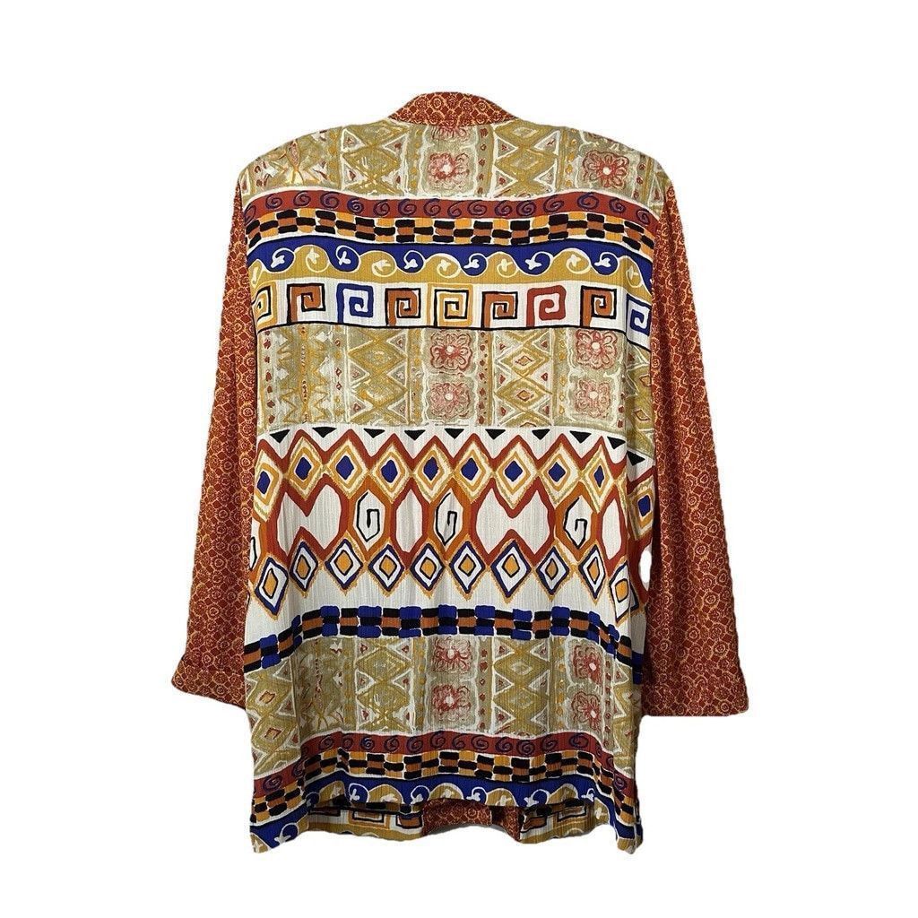 Vintage Vtg Carole Little Petites Aztec Artsy Blazer Size 14P Boho Size XL / US 12-14 / IT 48-50 - 5 Thumbnail