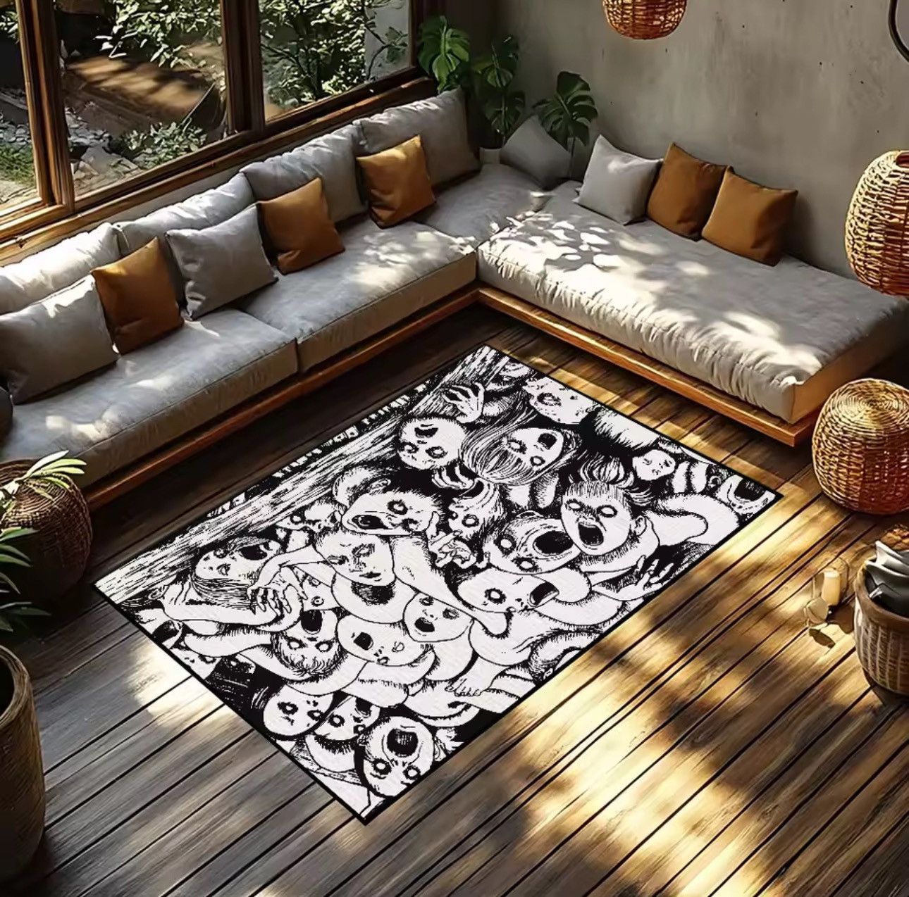 Anime Punk Gothic Horror Decoration Anime Custom Carpet Rug Size ONE SIZE - 3 Thumbnail