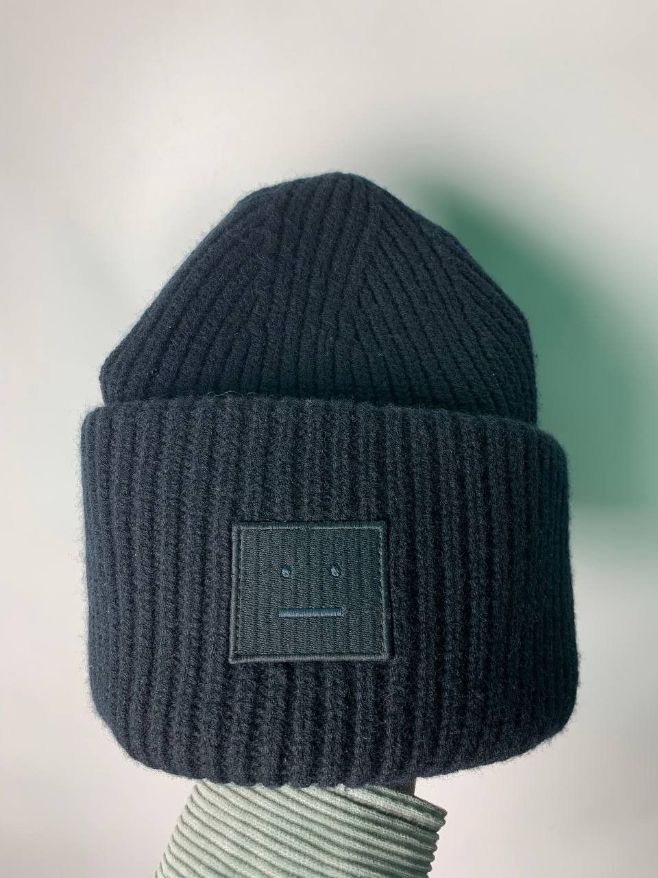 Acne Studios × Vintage Acne Studios Hat Knitted Vintage Box Logo Face Wool Size ONE SIZE - 1 Thumbnail