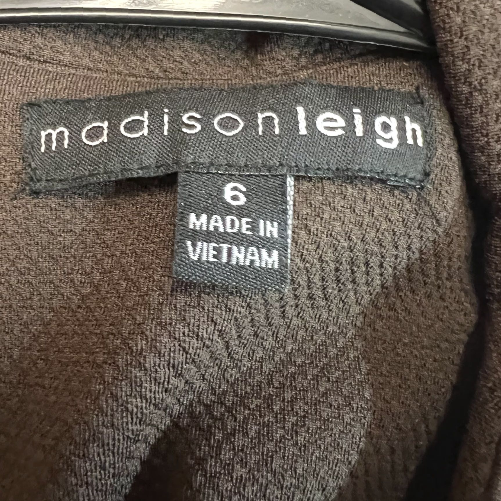 Madison Madison Leigh Blazer Jacket 3/4 Sleeve Cropped Lined Brown Women's Size 6 Formal Short Jacket Size M / US 6-8 / IT 42-44 - 6 Thumbnail