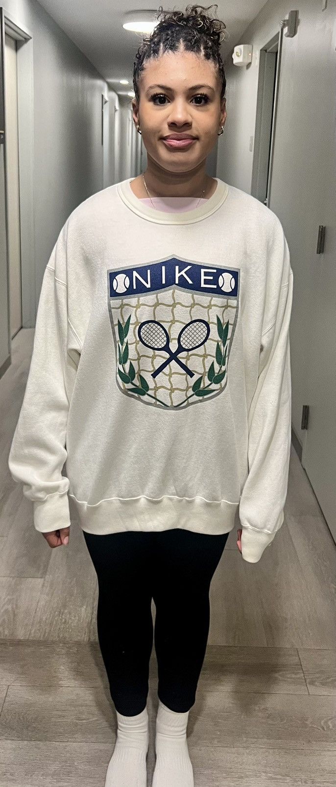 Nike VTG Nike Wimbledon John McEnroe Sweatshirt Tennis Challenge Size US XL / EU 56 / 4 - 4 Thumbnail