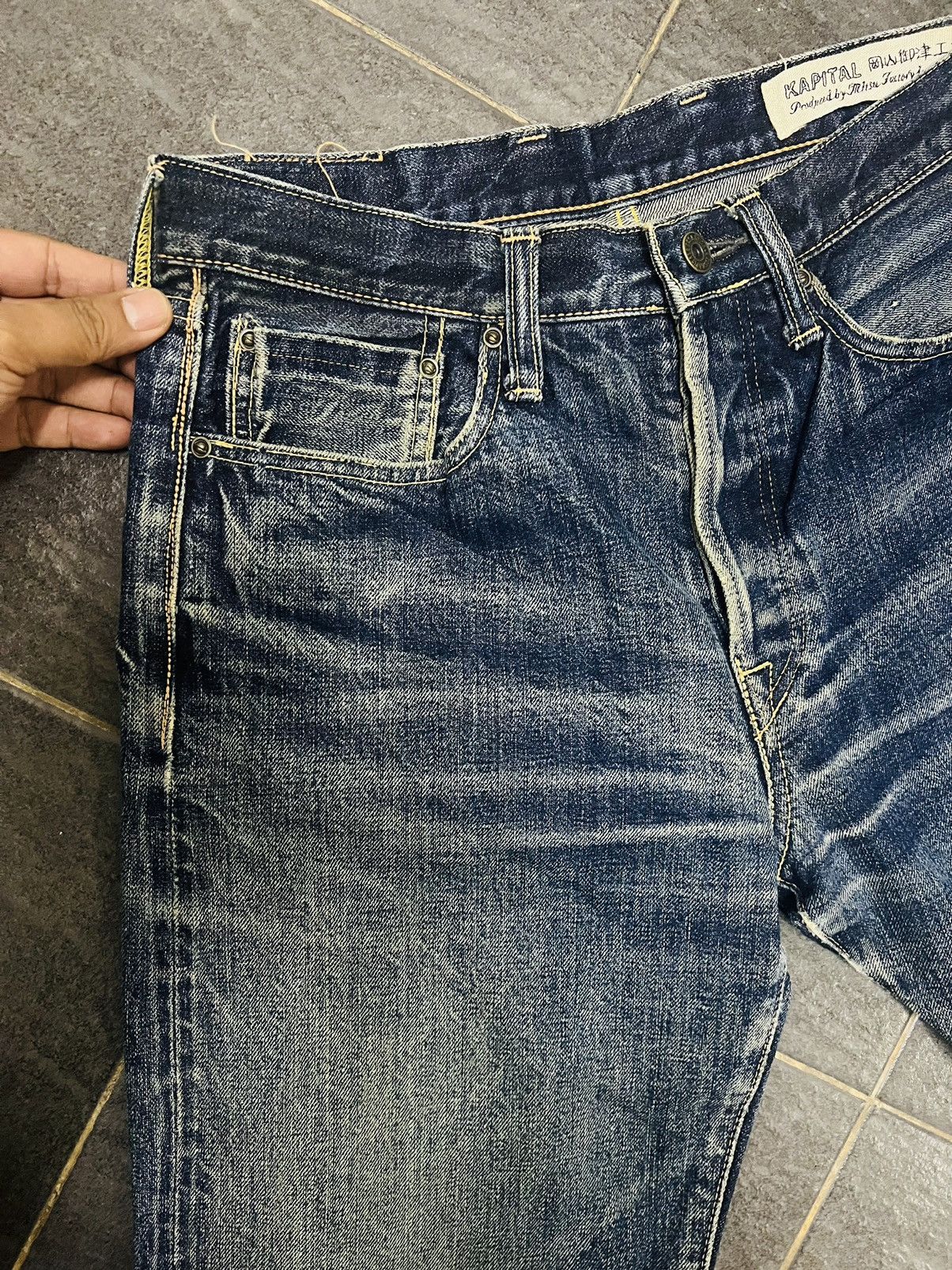 Kapital Kapital Kiro Hirata Crash Selvedge Jeans Denim Short Size US 29 - 7 Thumbnail