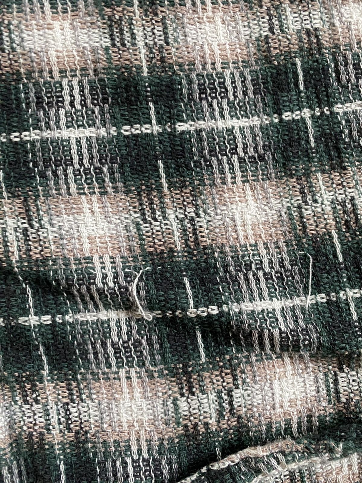 Vintage Vintage 90’s CZ Basics Standing Collar Woven Plaid Button Up Size US L / EU 52-54 / 3 - 5 Thumbnail