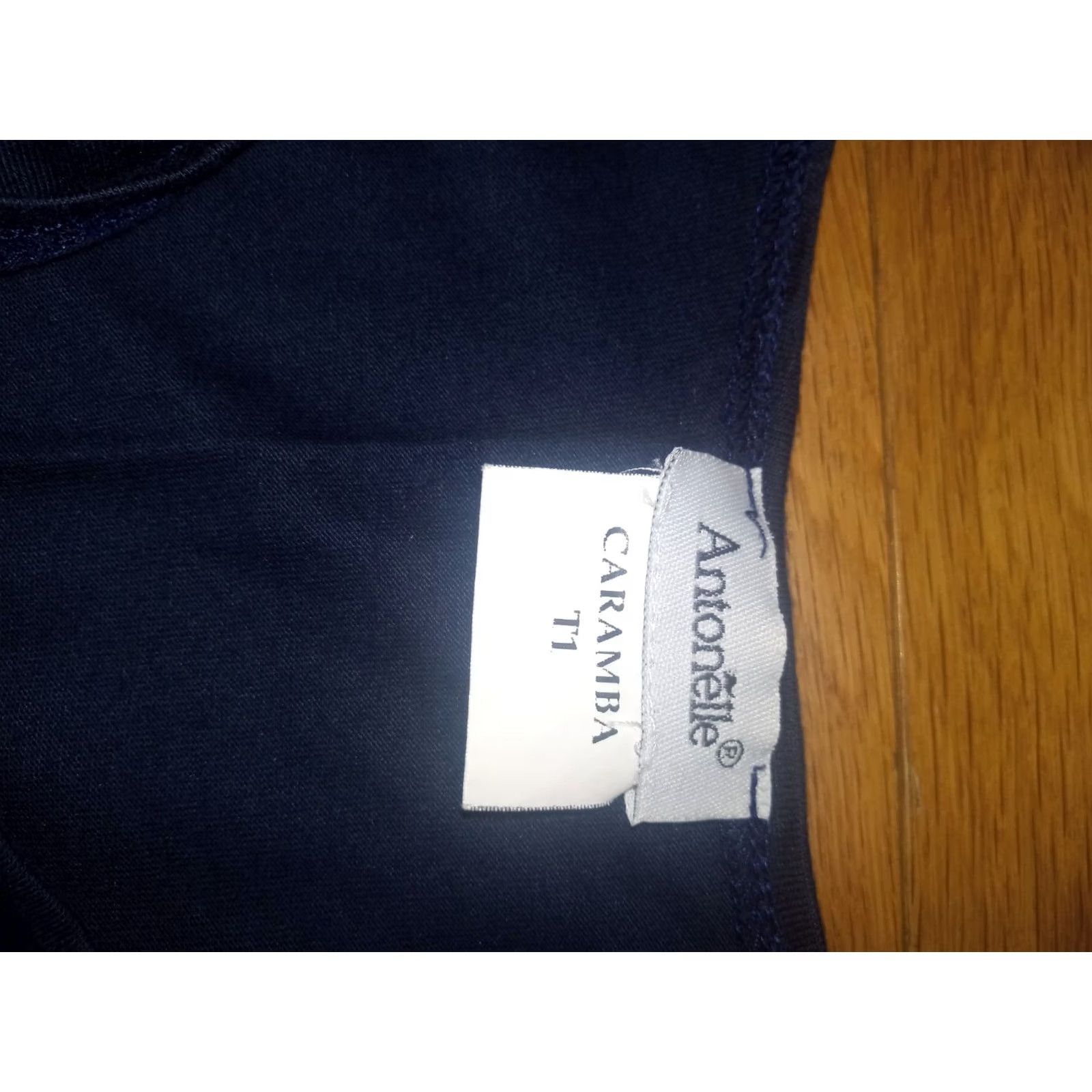 Vintage antonelle Caramba T1 Navy Cowl Neck Tee Shirt Womens S Blue Cotton Modal Size S / US 4 / IT 40 - 4 Thumbnail