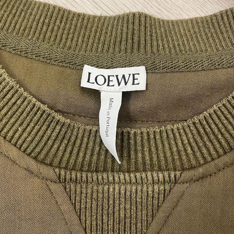 Loewe loewe Green chest large logo padded round-neck sweatshirt 2 Size US L / EU 52-54 / 3 - 5 Thumbnail