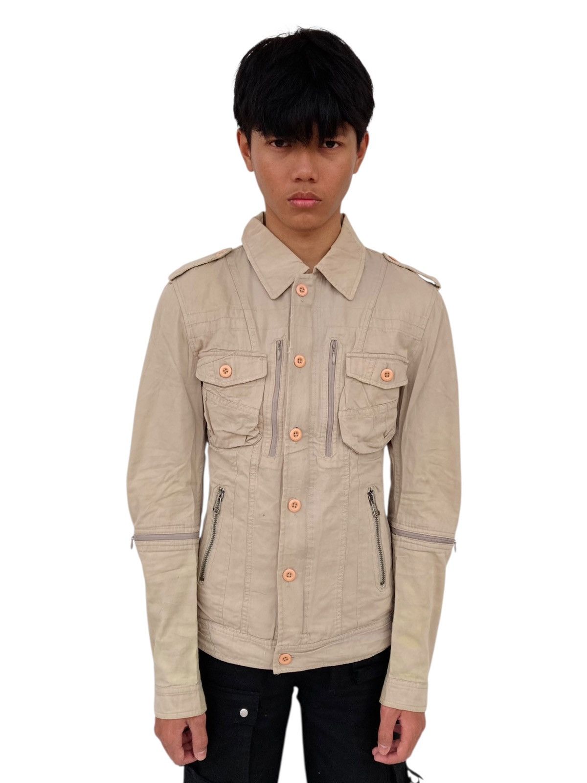 If Six Was Nine 2000s GOA - Apocalypse Style Multizip Shirt Jacket Size US M / EU 48-50 / 2 - 1 Thumbnail