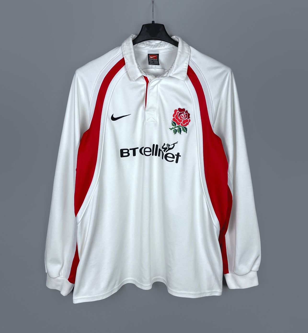 Vintage Vintage NIKE Team BT cellnet England Rugby Jersey Shirt Sz L Size US L / EU 52-54 / 3 - 1 Thumbnail