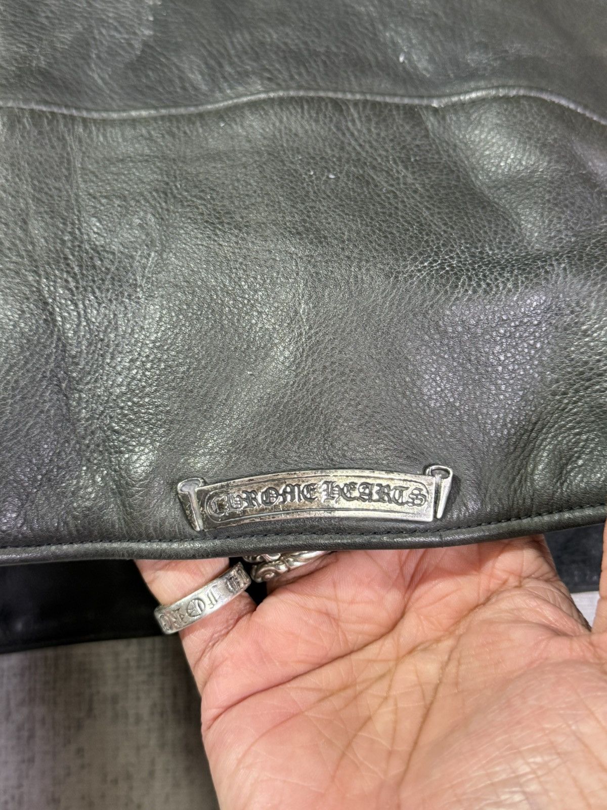 Chrome Hearts RARE! VINTAGE FIRST DAGGER PULL LEATHER JACKET Size US L / EU 52-54 / 3 - 14 Thumbnail