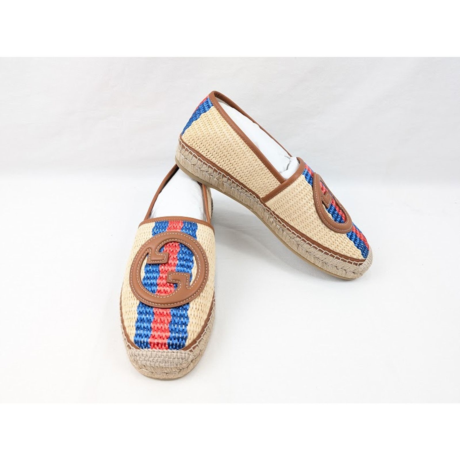 Gucci o1rshd1 Interlocking G Raffia Espadrilles in Multicolor Size US 9 / EU 42 - 13 Thumbnail