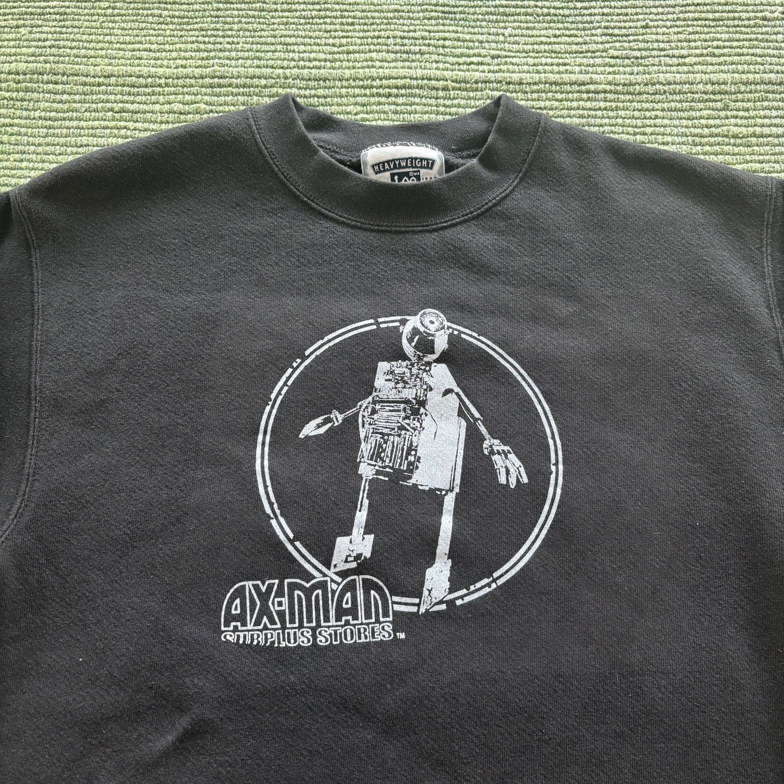 Lee × Vintage Vintage 1990s Thick Cotton Ax-Man Surplus Black Sweatshirt Size US M / EU 48-50 / 2 - 2 Thumbnail
