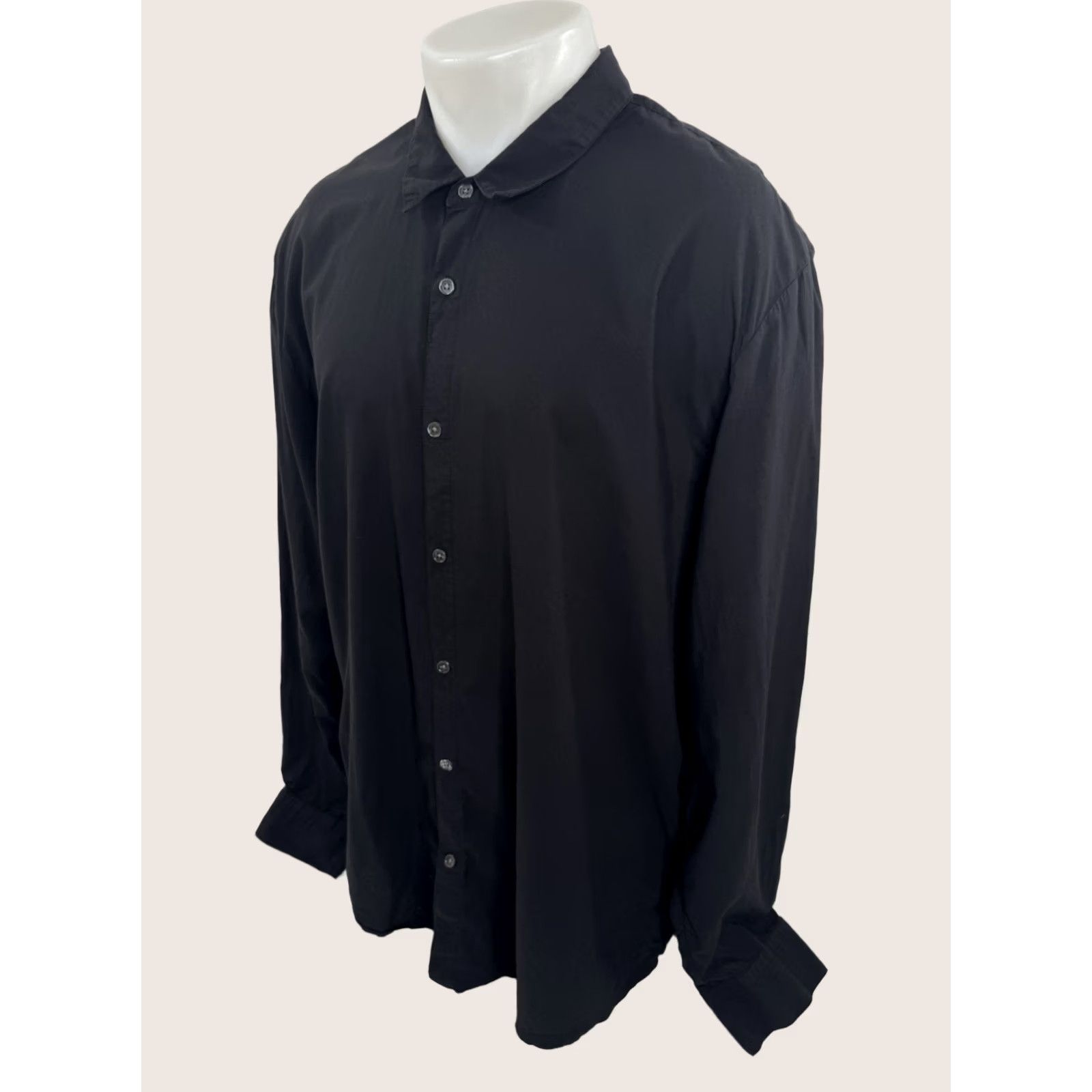 James Perse JAMES PERSE Lightweight Shirt XL Mens Long Sleeve Black Button-Up 5/XL EXCELLENT Size US XL / EU 56 / 4 - 1 Thumbnail