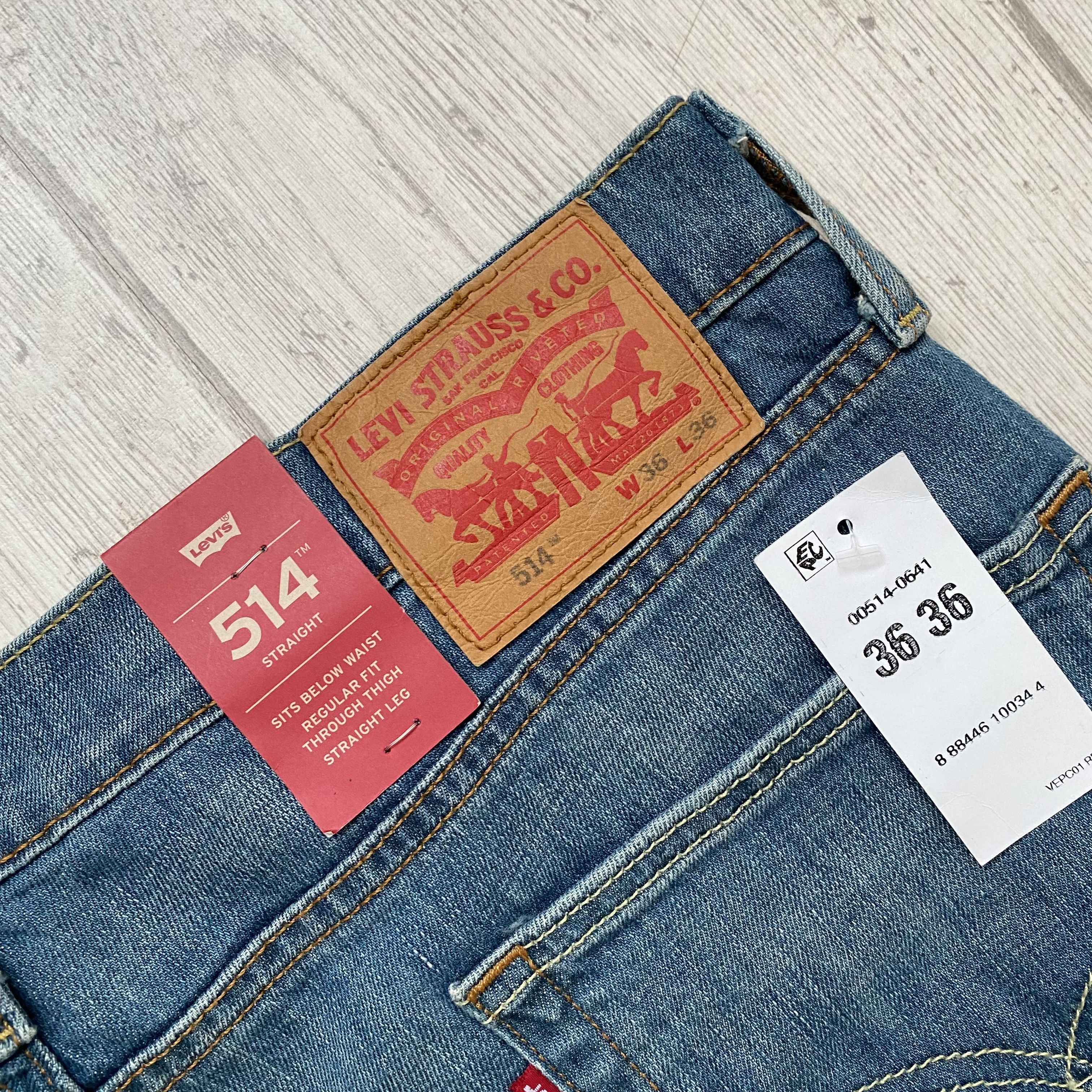 Levi's 👖 36x36 Vintage 00S Levi's Tall Red Tab Slim Jeans Denim Size US 36 / EU 52 - 9 Thumbnail