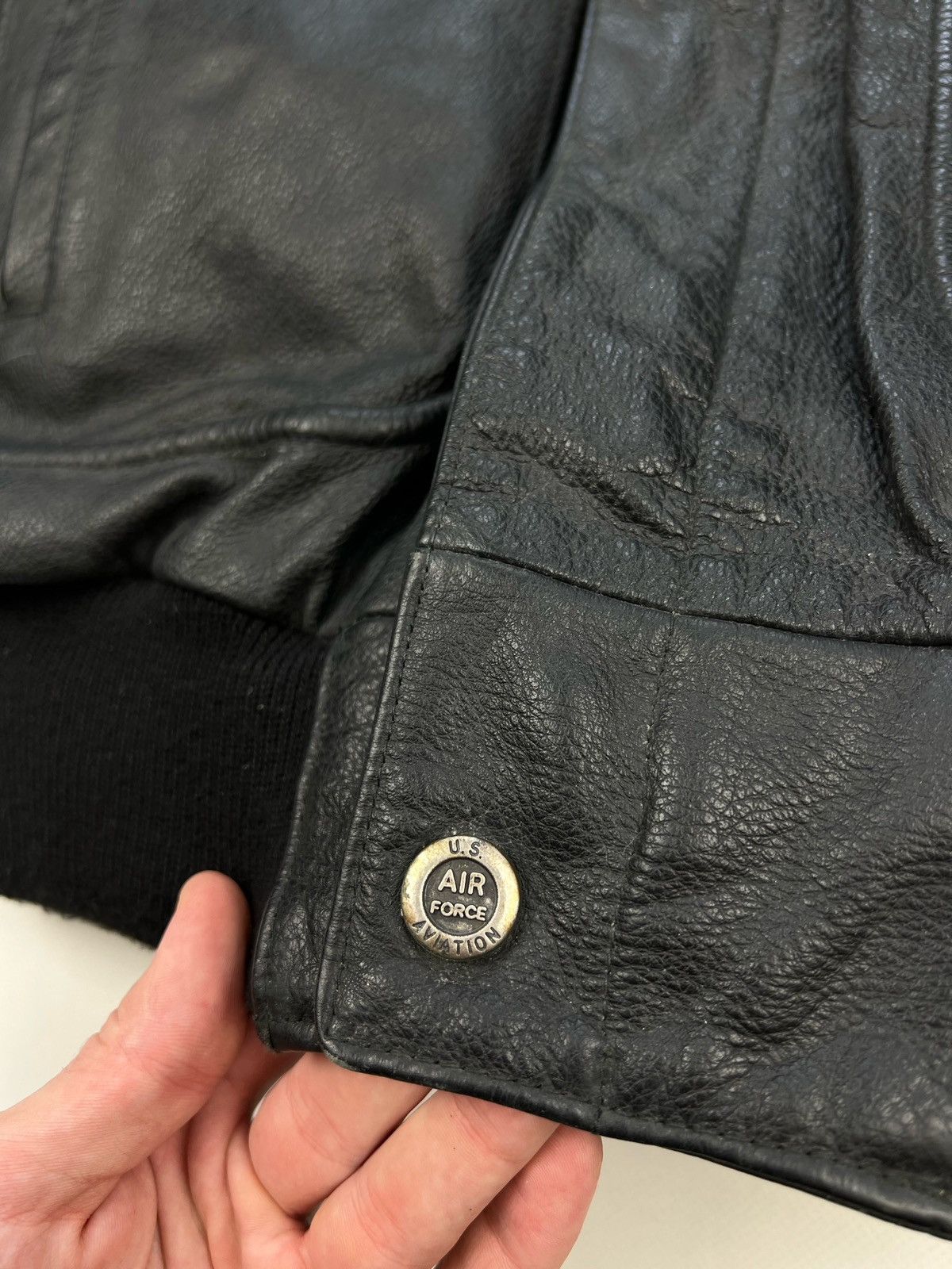 Vintage Vintage aviation A2 Leather Jacket moto schott nyc style Size US M / EU 48-50 / 2 - 13 Thumbnail