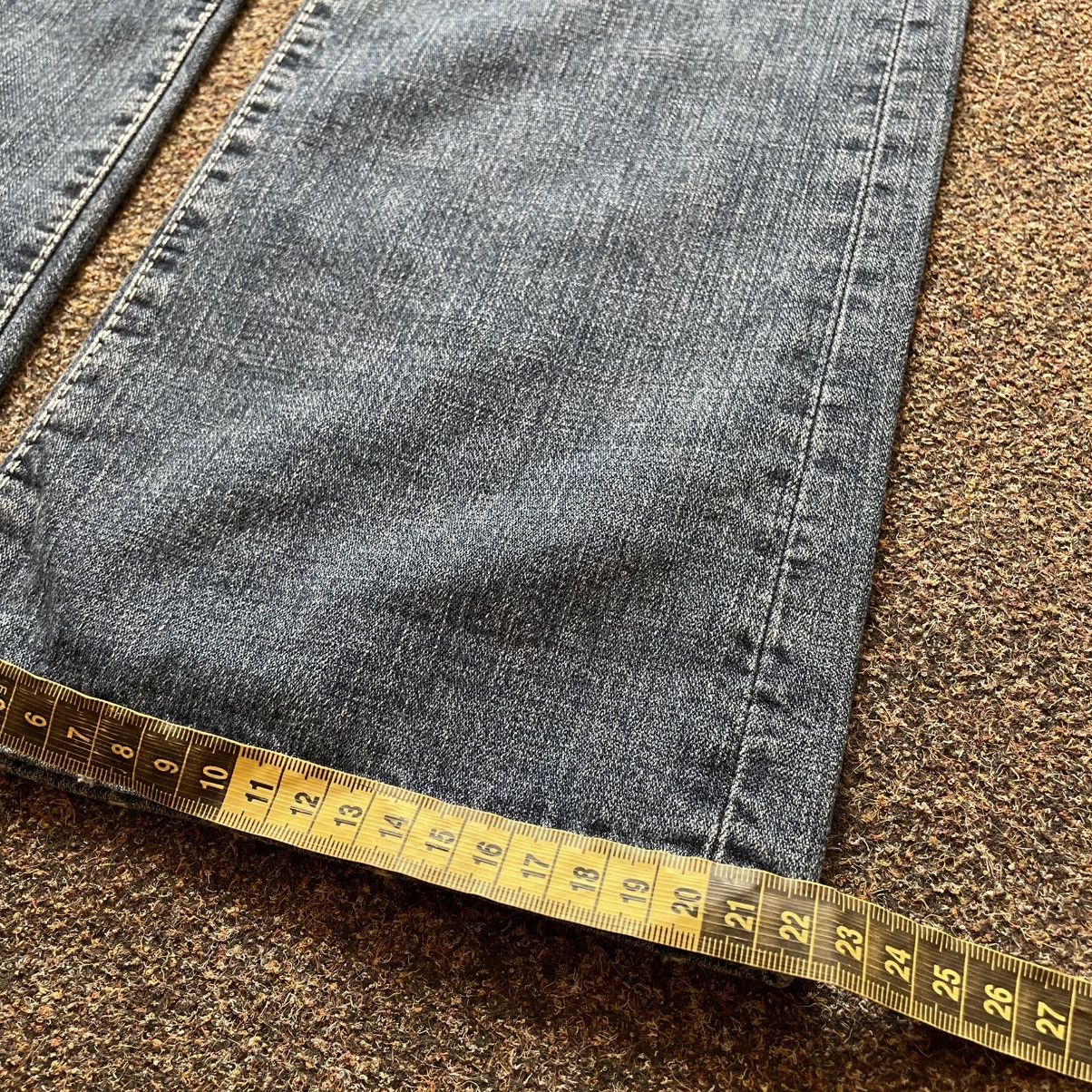 Vintage Vintage 90s Y2K Baggy Flared Jeans Distressed Skate Logo 33 Size 33" - 8 Thumbnail