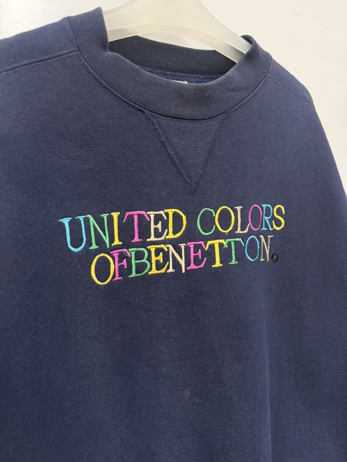 United Colors Of Benetton 🔥 UNITED COLORS OF BENETTON MULTICOLOR EMBROIDED SWEATSHIRT Size US M / EU 48-50 / 2 - 4 Thumbnail