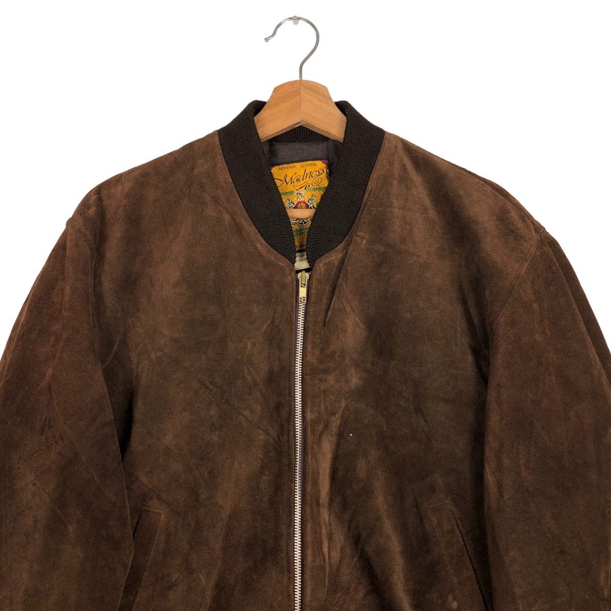 🔥90's Vintage Genuine Leather Bomber Jacket Madness Japan