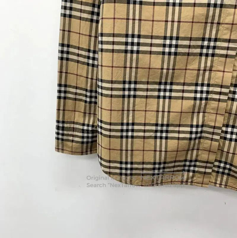 Burberry Burberry Brown Checked Cotton Shirt. Size XS / US 0-2 / IT 36-38 - 4 Thumbnail