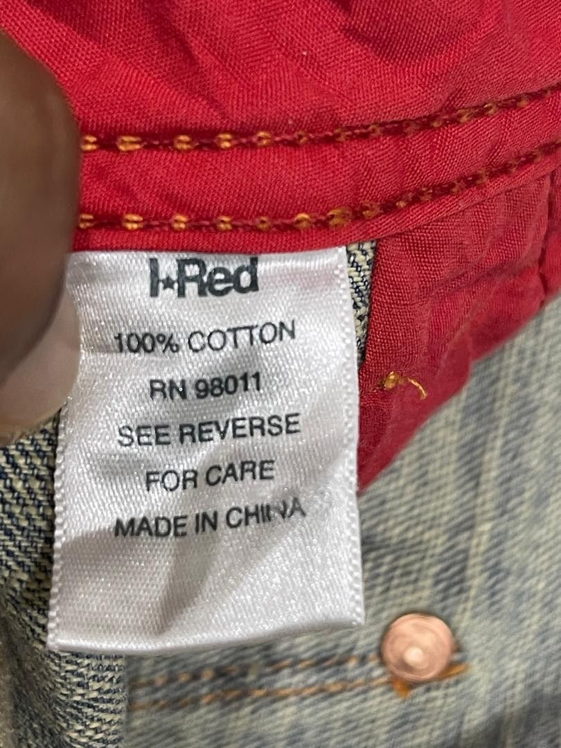 Indigo × Japanese Brand 🔥INDIGO RED DENIM DISTRESSED CARGO PANTS Size US 36 / EU 52 - 9 Thumbnail