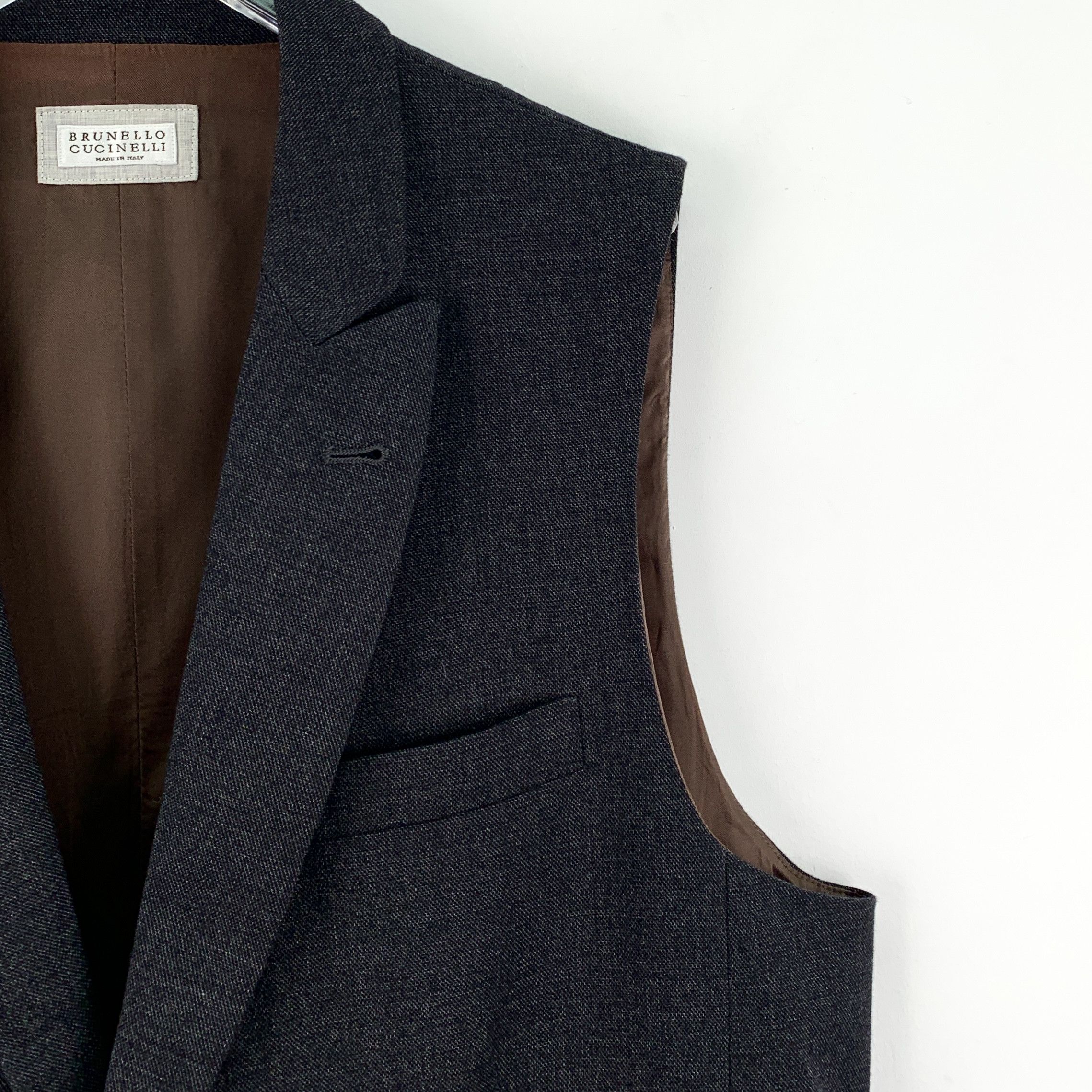 Brunello Cucinelli Brunello Cucinelli Wool Suit Vest Black (XL) Size US XL / EU 56 / 4 - 3 Thumbnail