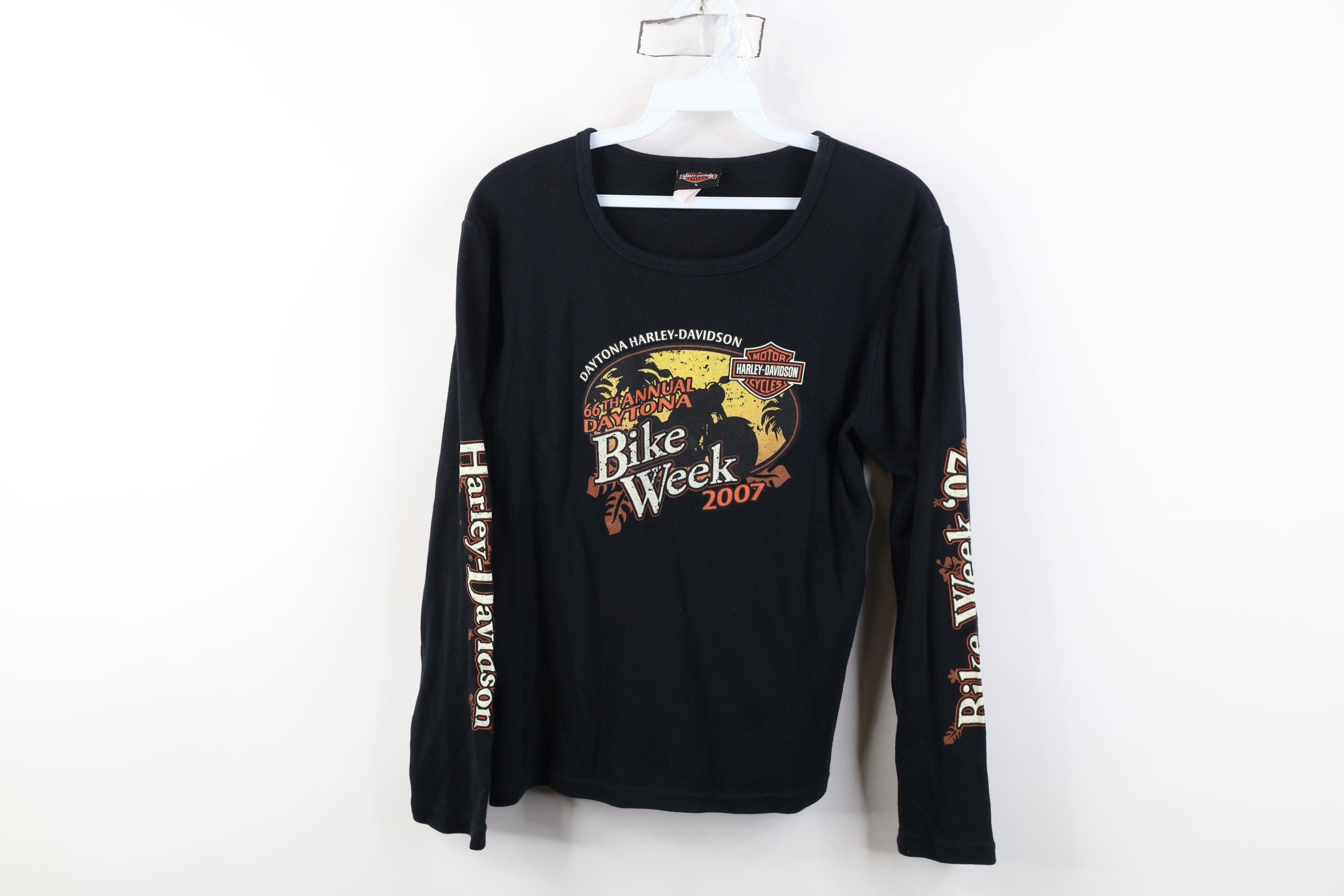 Harley Davidson Vintage Y2K 2007 Harley Davidson Week Long Sleeve T-Shirt Size L / US 10 / IT 46 - 1 Thumbnail