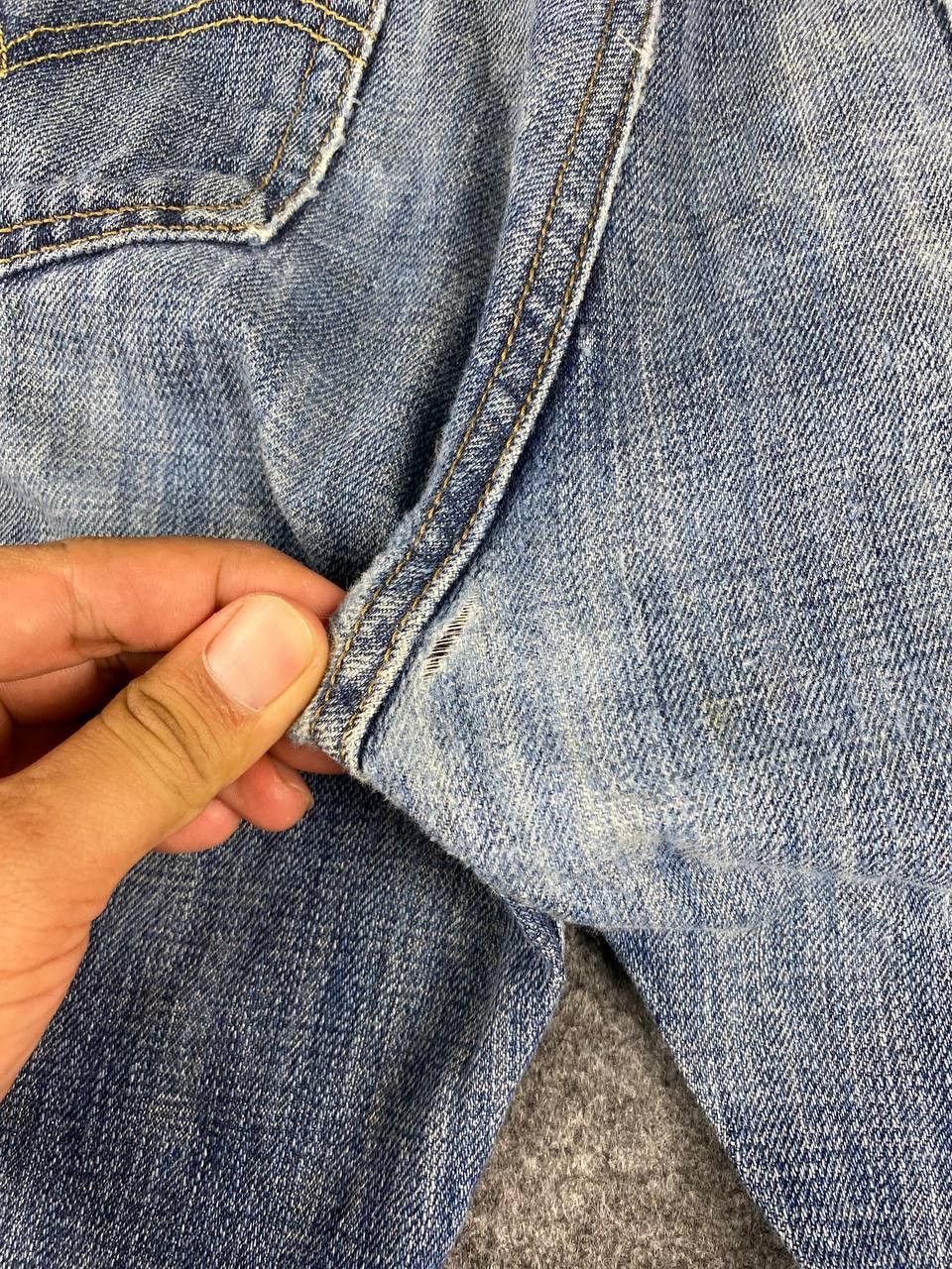 Levi's vintage levis 501 distressed denim nice design Size US 34 / EU 50 - 4 Thumbnail