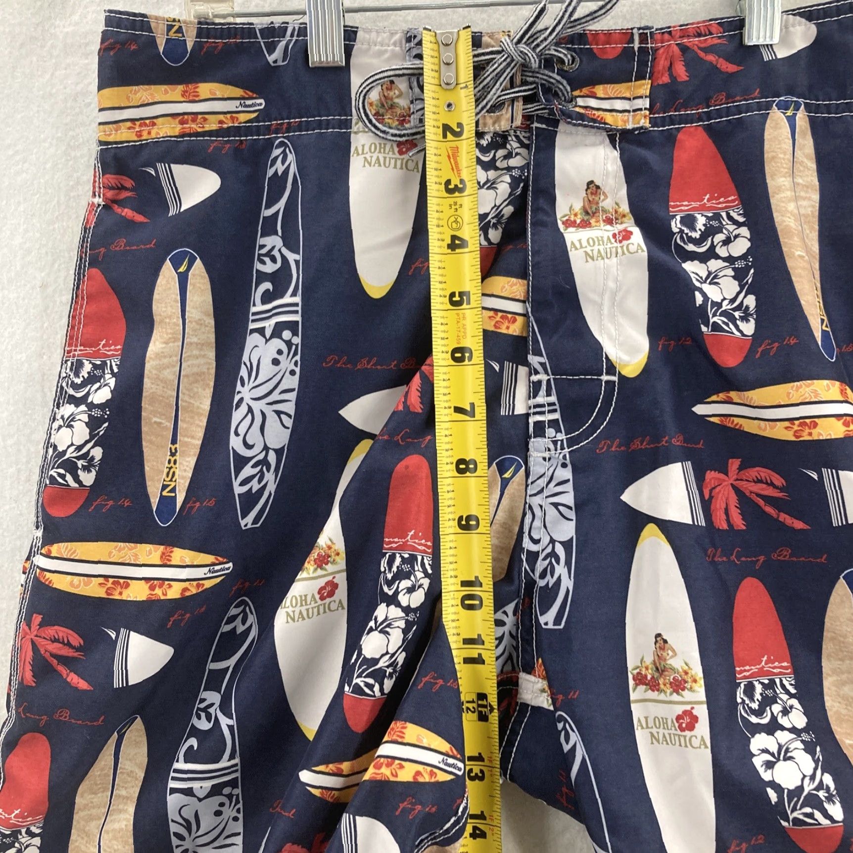 Nautica Nautica Aloha Board Shorts Men 32 Multicolor Solid Surf Bottoms 32 Adult Mens Shorts Size US 32 / EU 48 - 4 Thumbnail