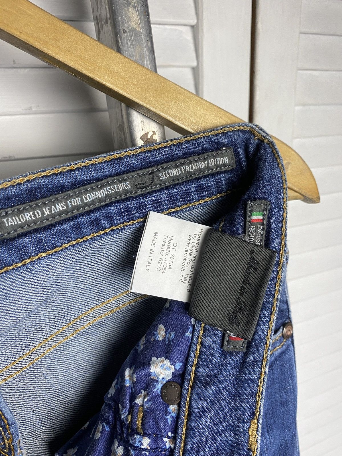 Jacob Cohen Jacob Cohen Blue Cotton Straight Leg Mid Rise Denim Jeans Size 27" / US 4 / IT 40 - 13 Thumbnail