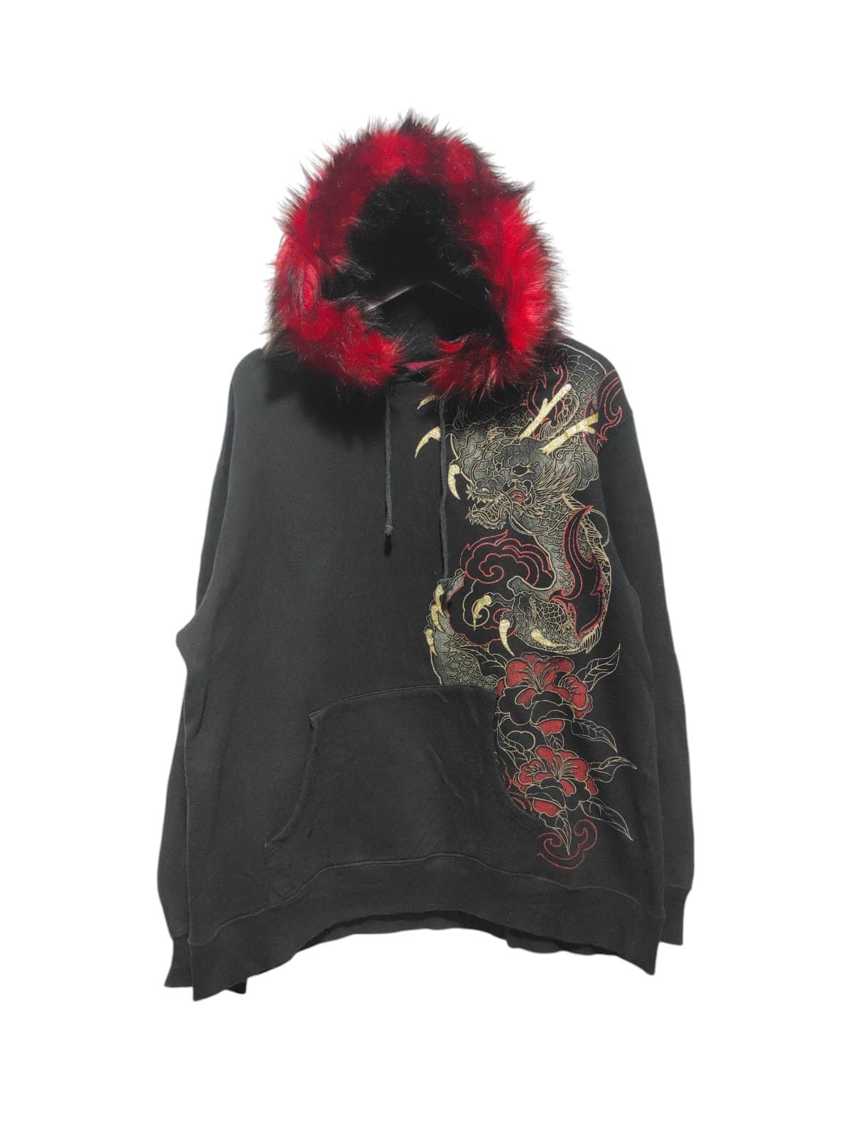 Pre-owned Hysteric Glamour X If Six Was Nine Sukajan Soridere Zip Fur Hoodie Ifsixwasnine Lgb Style