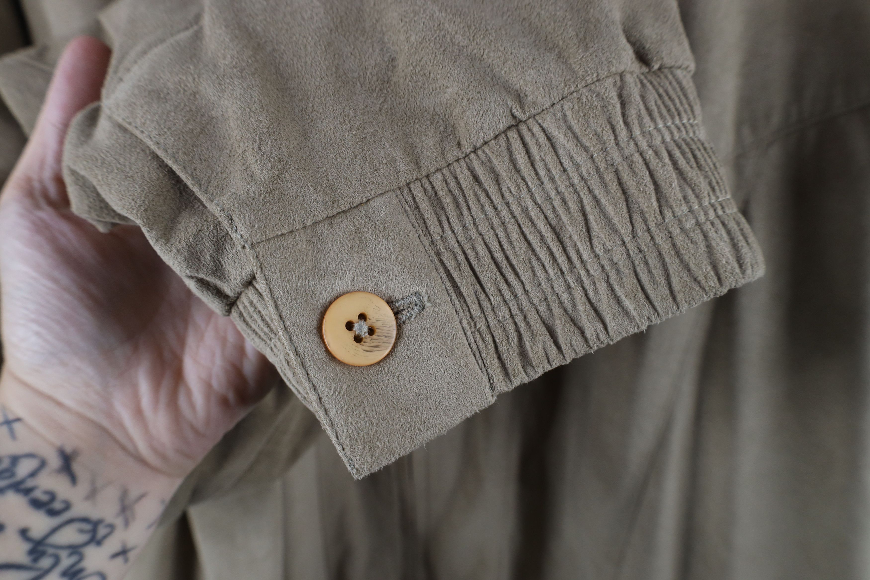 St. Croix × Vintage Vintage 90s St Croix Long Microfiber Bomber Jacket Beige USA Size US XXL / EU 58 / 5 - 7 Thumbnail