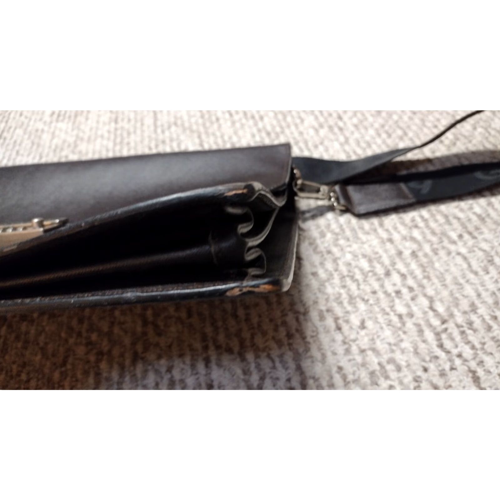 Vintage VINTAGE Giorgio Fedon 1919 Leather Briefcase Rare Pre Owned Men Briefcase/Document Case Brown Leather Size ONE SIZE - 4 Thumbnail
